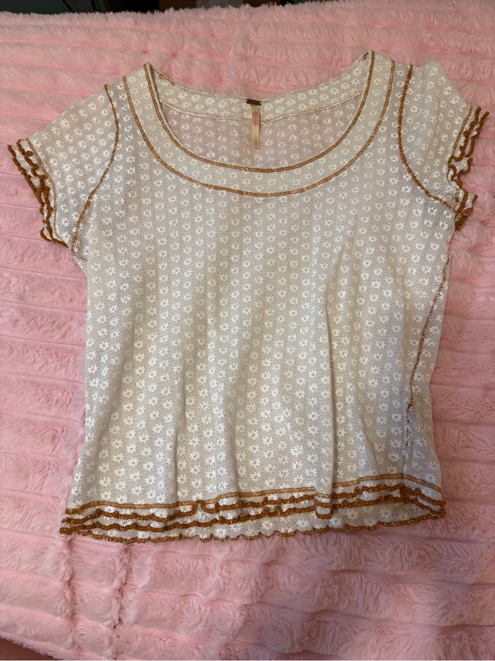 Free people white/cream top